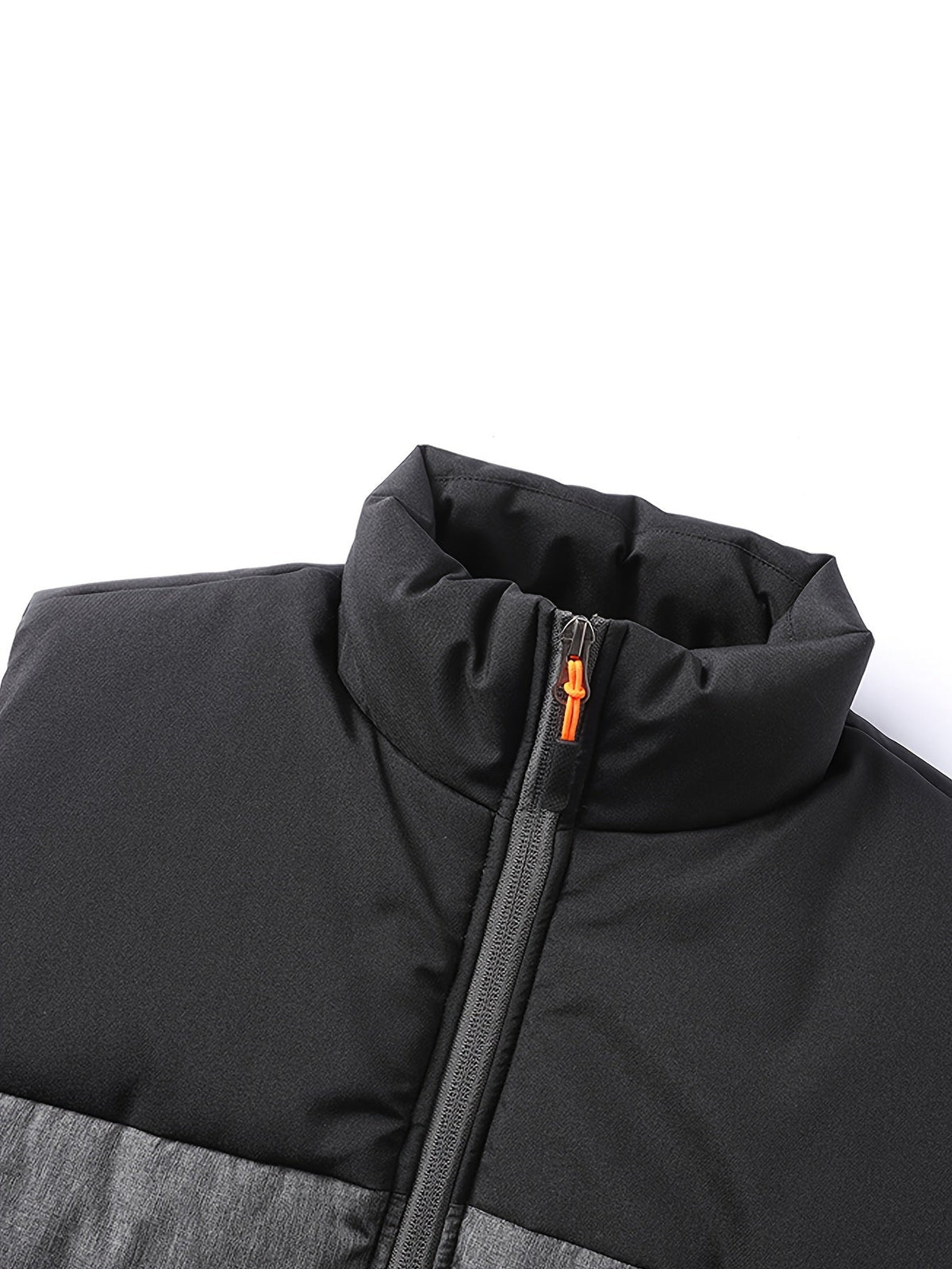 Quilted Puffer Jacket for Men | Side Zip Funnel Neck Autumn Layering