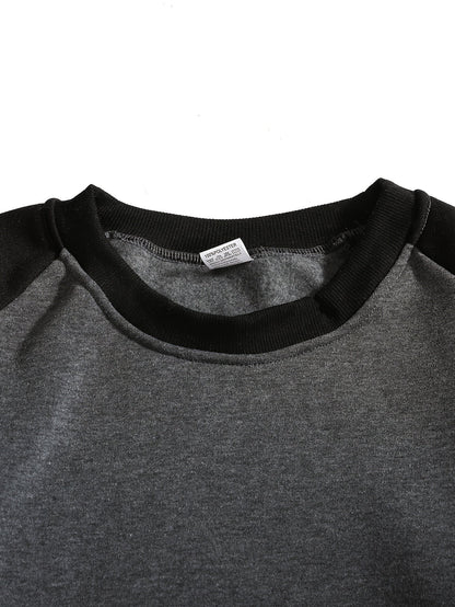 Everyday Sweatshirt for Men | Ribbed Crew Neck Autumn Layering