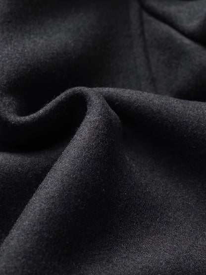 Cosy Winter Coat for Men | Button Front Lapel Collar Cold Weather Ready