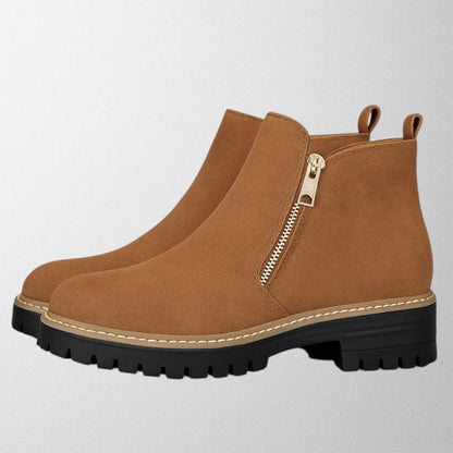 Block Heel Ankle Boots for Women | Side Zip Chunky Fall Booties