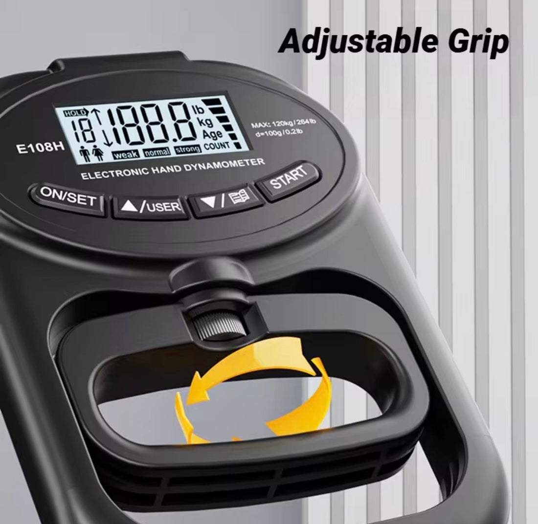 265LBS/120KG LCD Screen Grip Strength Meter For Men And Women Tester Digital Hand Dynamometer Training Rechargeable Dual Purpose