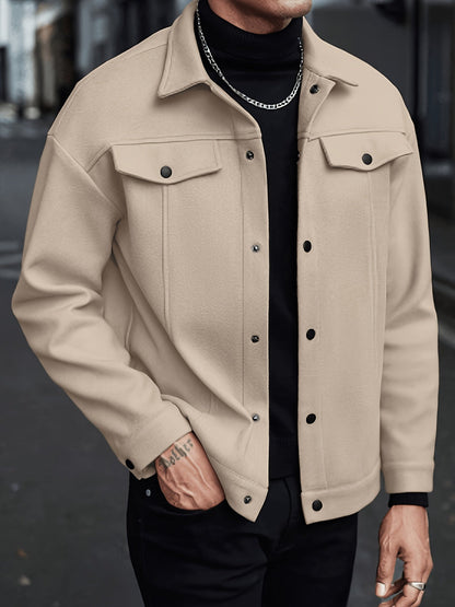 Everyday Winter Jacket for Men | Button Front Autumn Layering