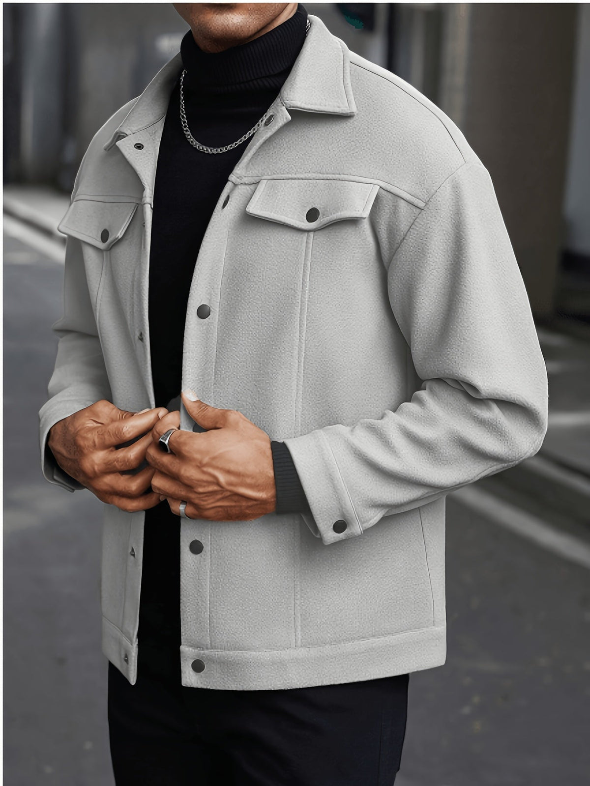 Everyday Winter Jacket for Men | Button Front Autumn Layering