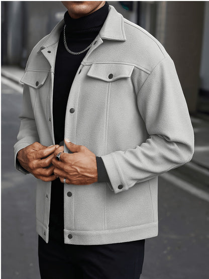 Everyday Winter Jacket for Men | Button Front Autumn Layering