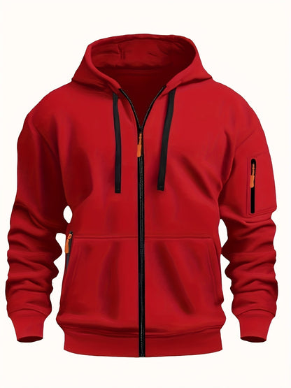 Hooded Hoodie for Women | Drawstring Full Zip Autumn Layering