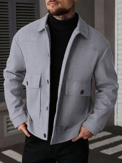 Oversized Winter Jacket for Men | Button Front Cold Weather Ready