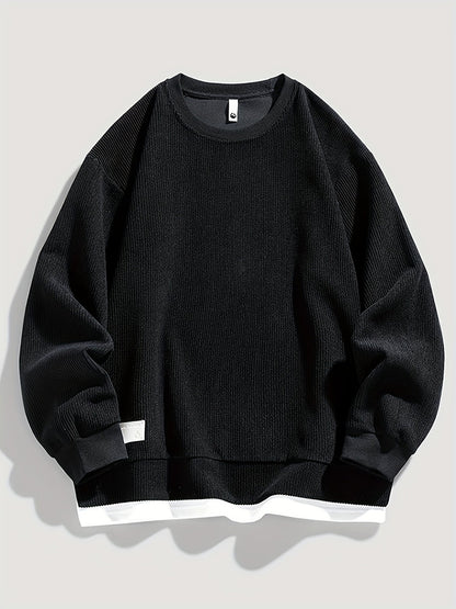 Oversized Sweatshirt for Men | Pull On Ribbed Fall & Winter 2026