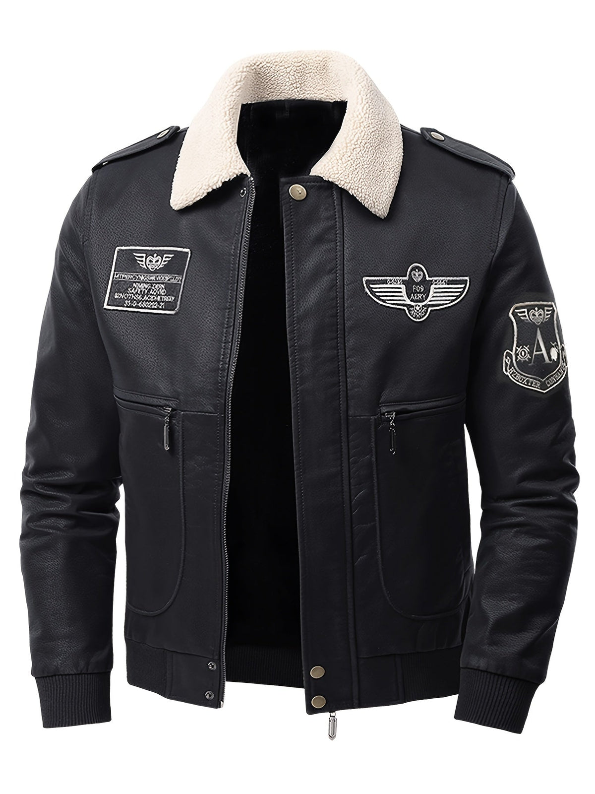 Fleece Lined Bomber Jacket for Men | Ribbed Autumn Layering