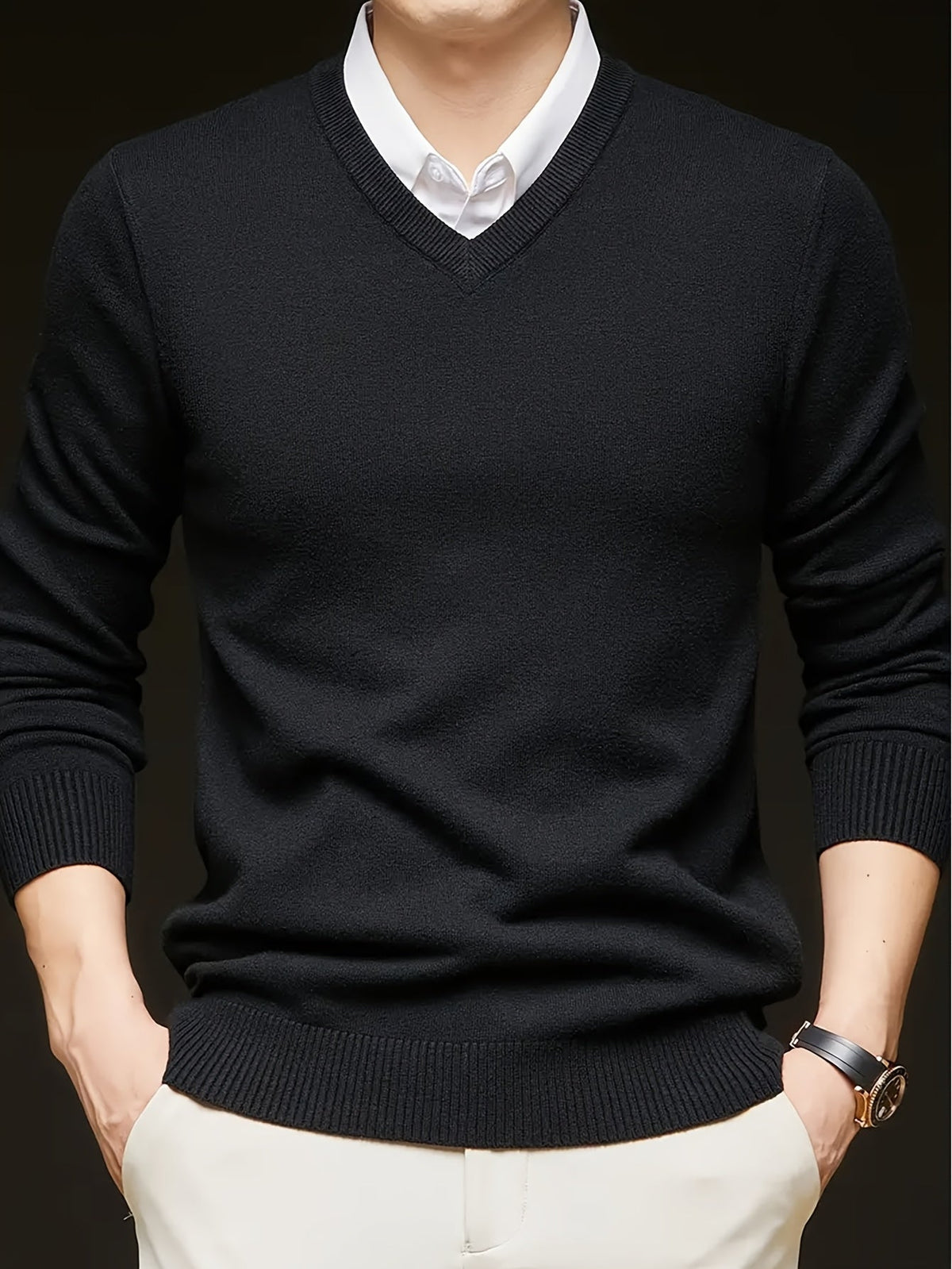 Warm Sweater for Men | V Neck Cosy Winter Style