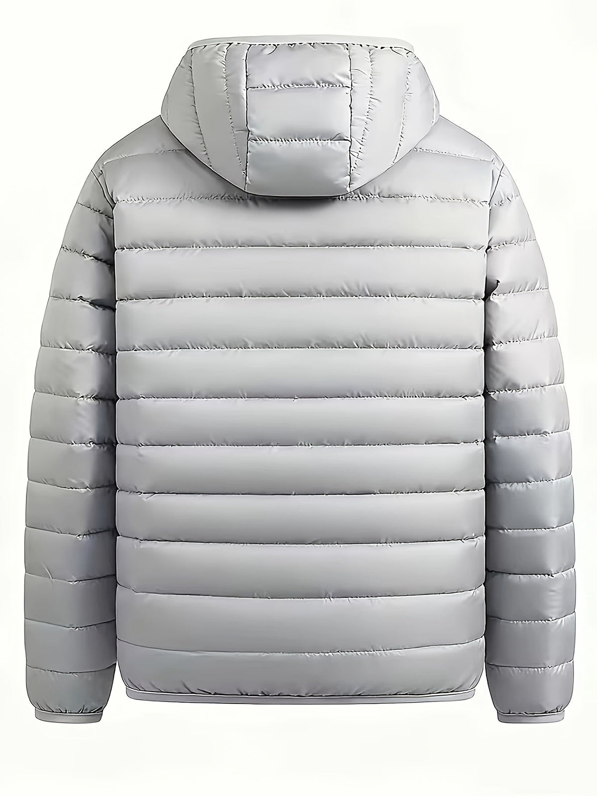 Hooded Puffer Jacket for Men | Quilted Ribbed Winter Outerwear