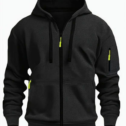 Hooded Hoodie for Women | Drawstring Full Zip Autumn Layering