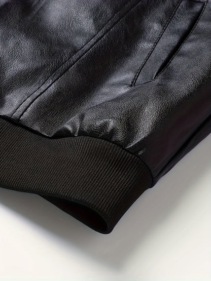 Warm Bomber Jacket for Men | Side Zip Ribbed Autumn Layering