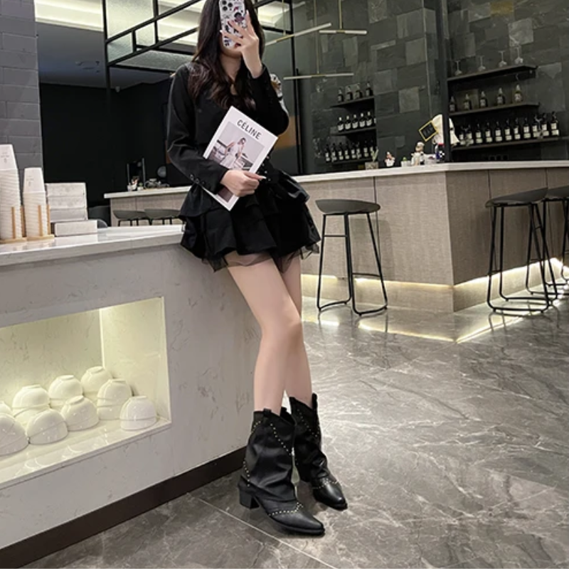 Warm Ankle Boots for Women | Studded Flat Fall Booties