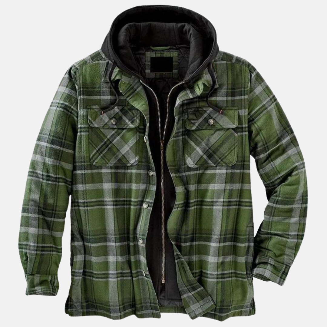 Hooded Quilted Jacket for Women | Button Front Warm Winter Layer