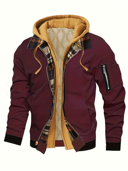 Hooded Winter Jacket for Women | Side Zip Ribbed Autumn Layering