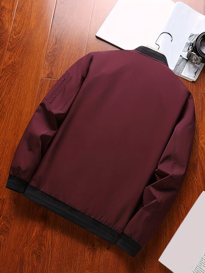 Everyday Bomber Jacket for Men | Ribbed Full Zip Warm Winter Layer
