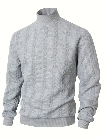 Turtleneck Sweatshirt for Men | Ribbed Cosy Winter Style