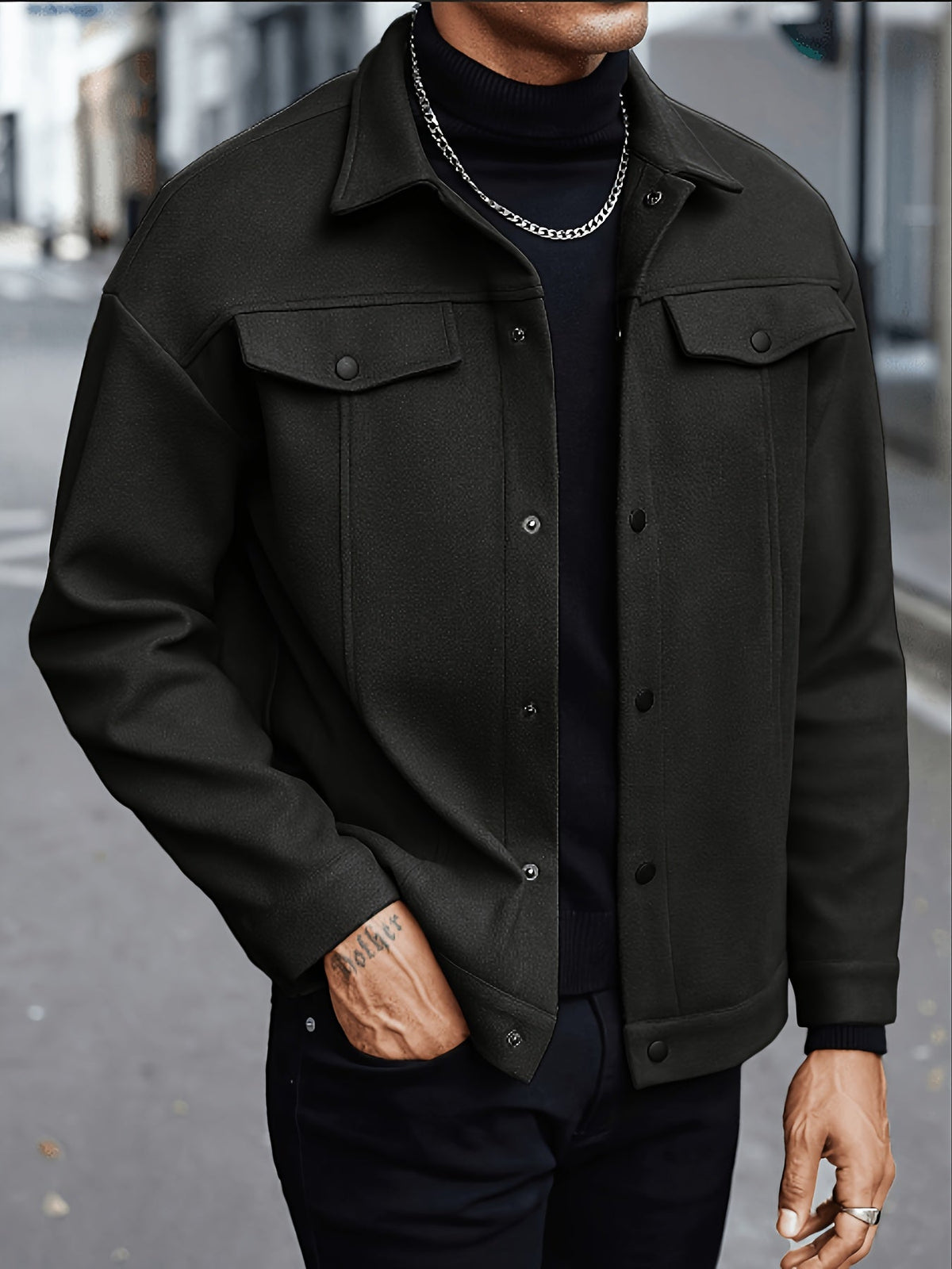 Everyday Winter Jacket for Men | Button Front Autumn Layering