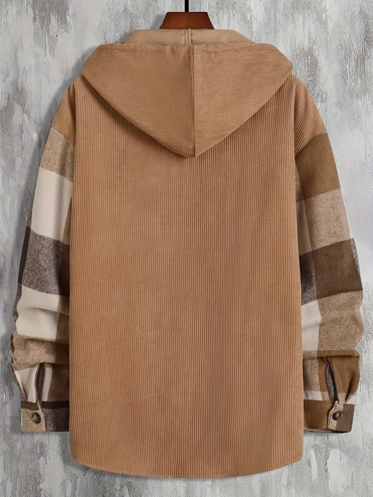 Plaid Shacket for Men | Hooded Button Front Warm Winter Layer