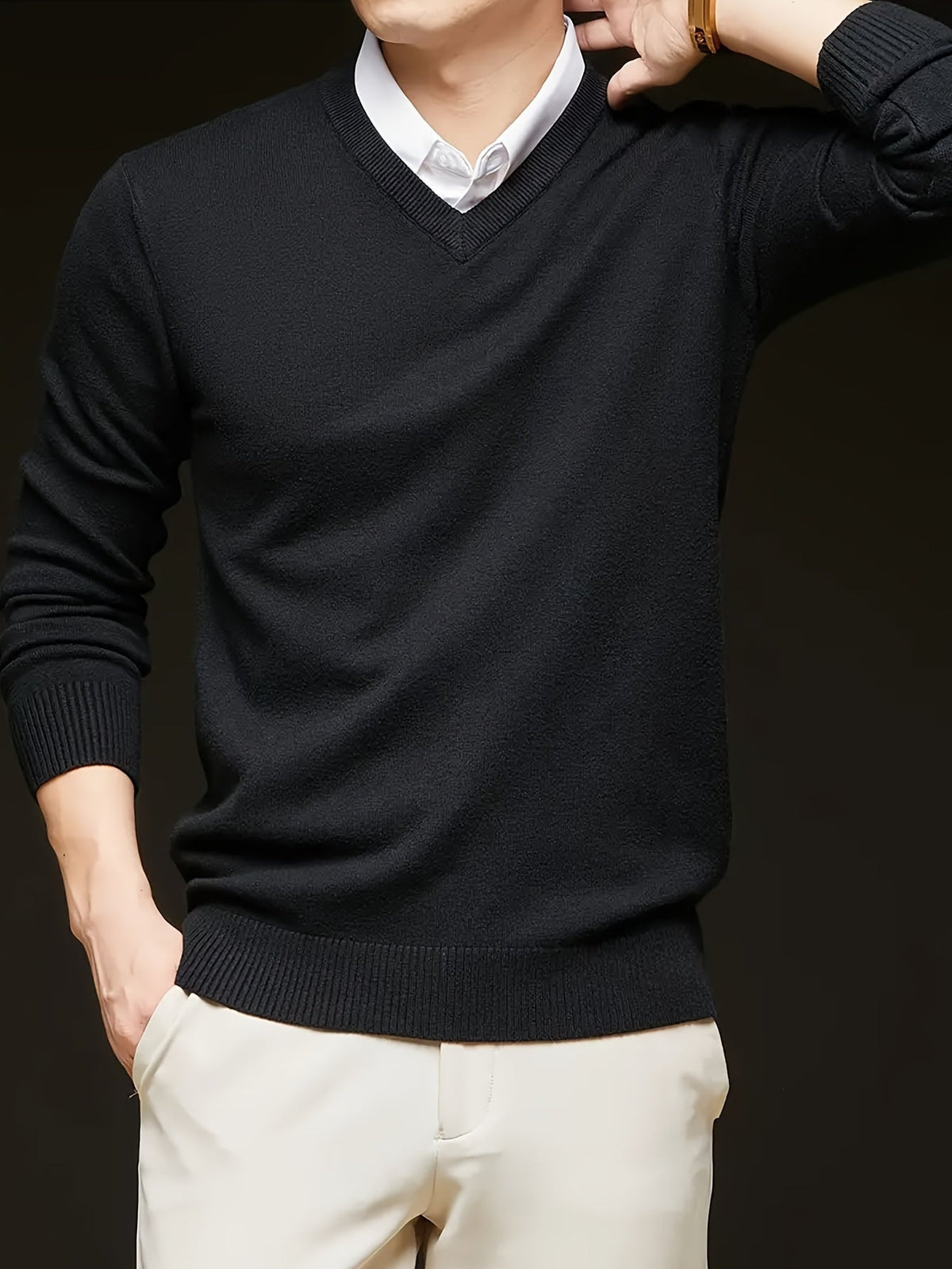 Warm Sweater for Men | V Neck Cosy Winter Style