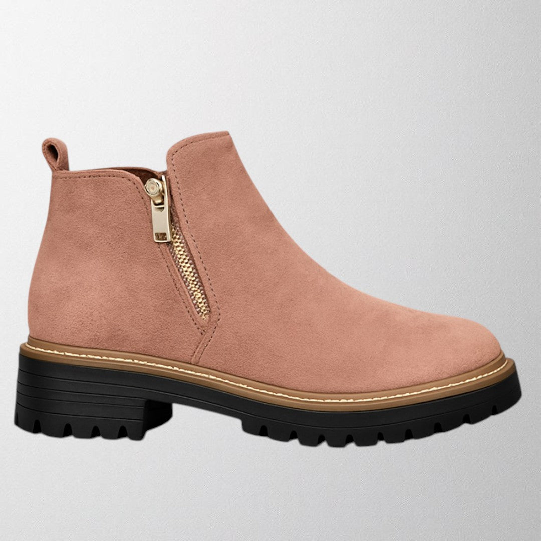 Block Heel Ankle Boots for Women | Side Zip Chunky Fall Booties