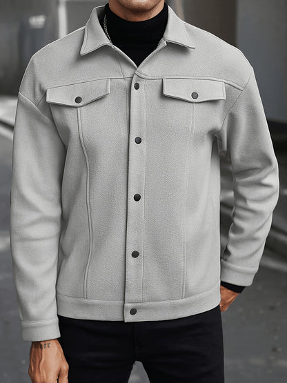 Everyday Winter Jacket for Men | Button Front Autumn Layering
