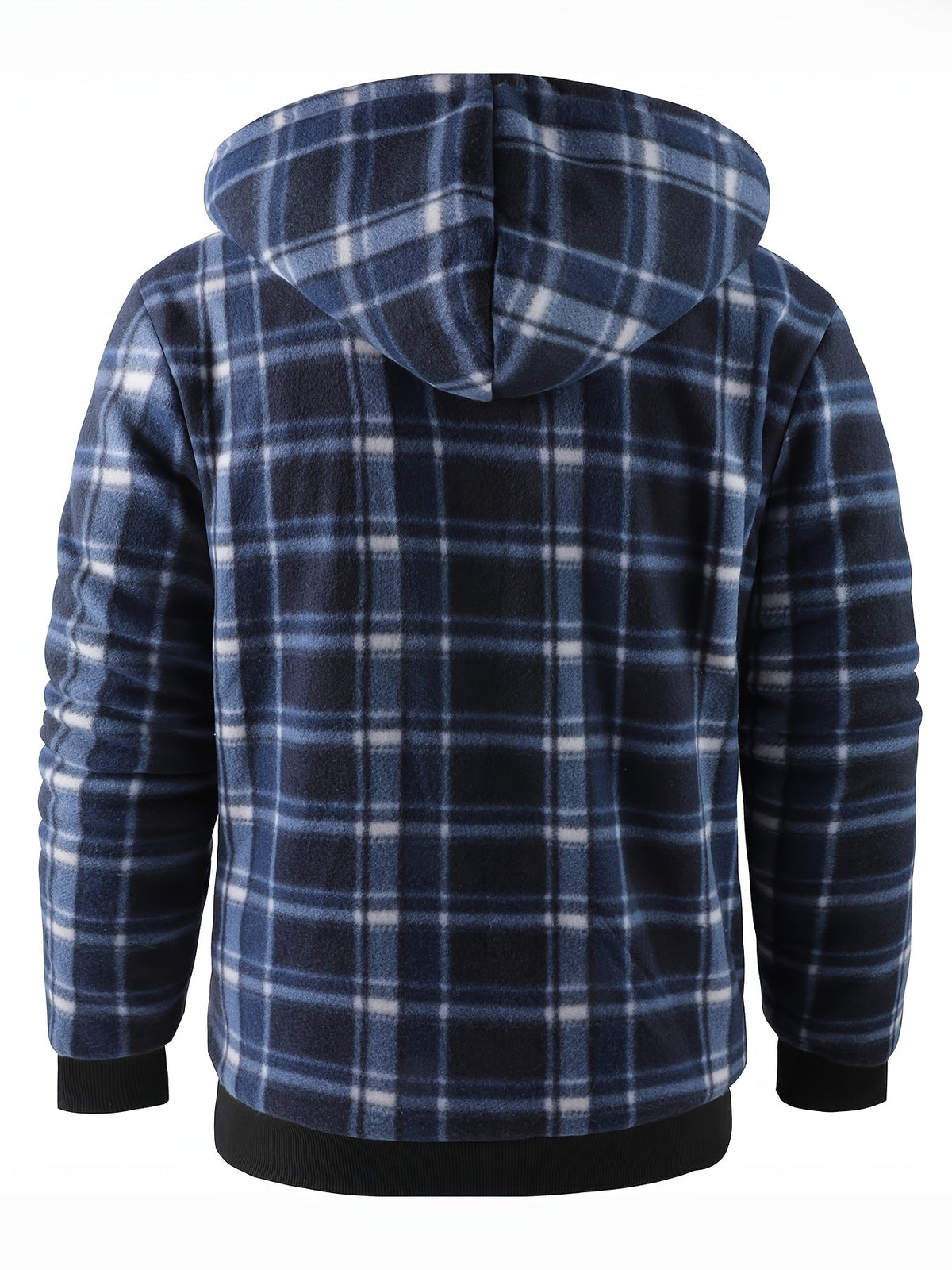 Hooded Winter Jacket for Men | Side Zip Cold Weather Ready