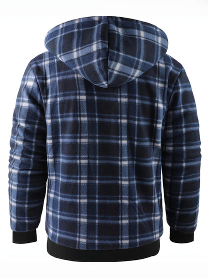 Hooded Winter Jacket for Men | Side Zip Cold Weather Ready