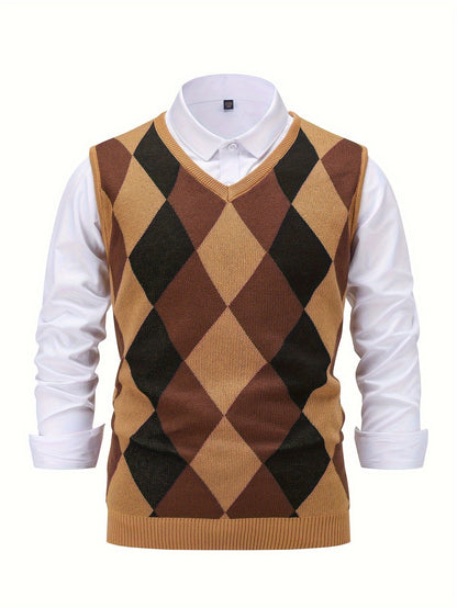 Lightweight Puffer Vest for Men | V Neck Warm Winter Layer