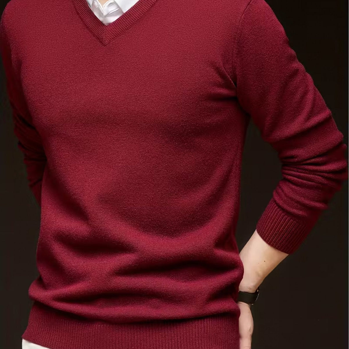 Insulated Sweater for Men | V Neck Lightweight Warm Winter Layer