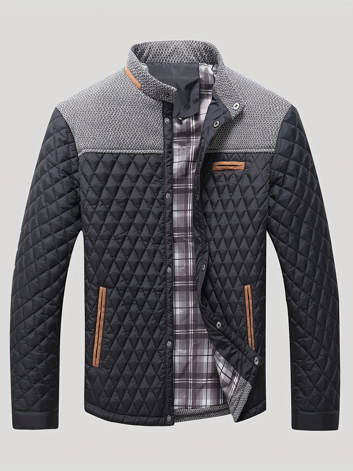 Lightweight Quilted Jacket for Men | Button Front Warm Winter Layer