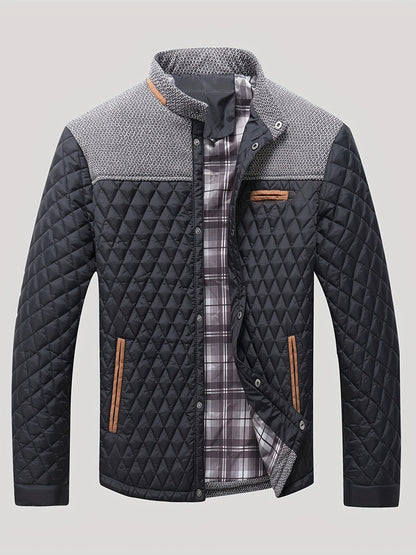 Lightweight Quilted Jacket for Men | Button Front Warm Winter Layer