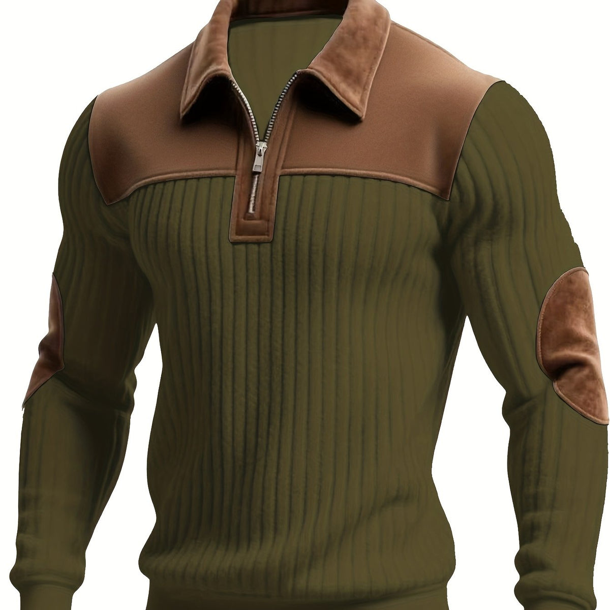 Half Zip Sweater for Women | Ribbed Funnel Neck Cosy Winter Style