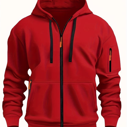 Hooded Hoodie for Women | Drawstring Full Zip Autumn Layering