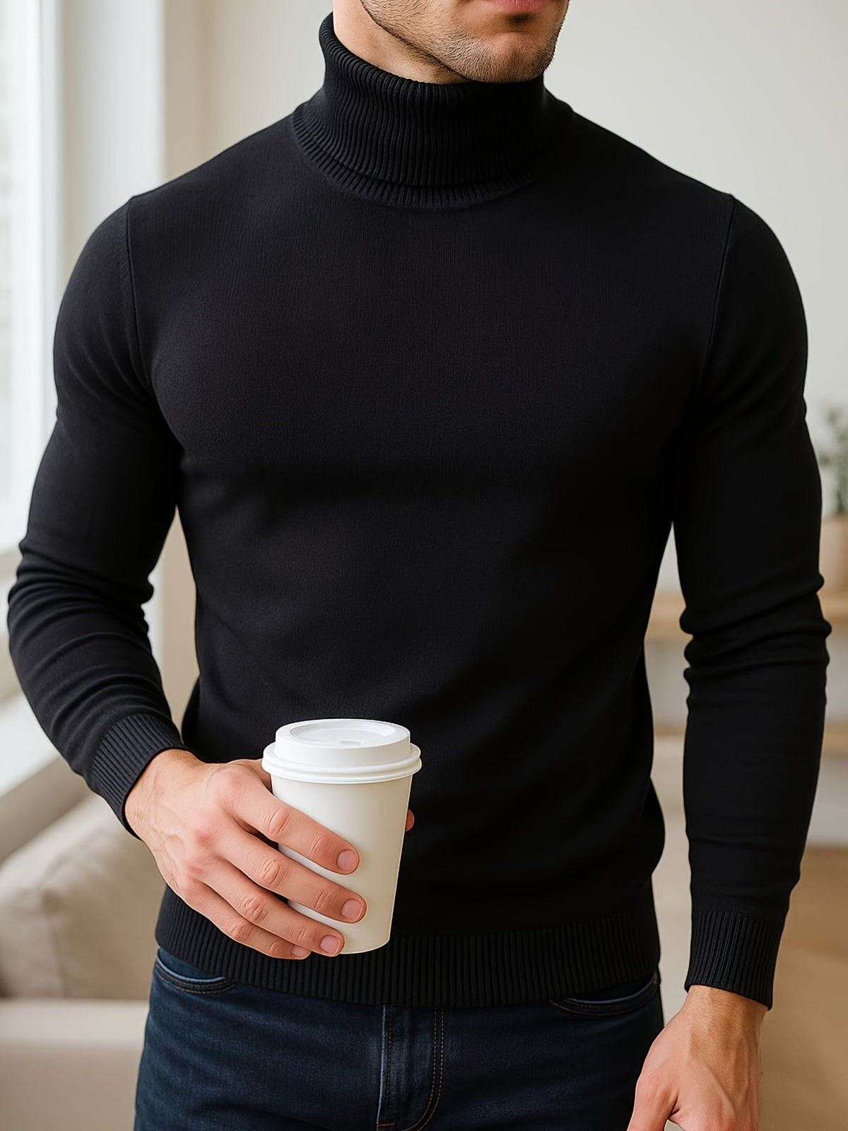 Turtleneck Sweater for Women | Ribbed Insulated Warm Winter Layer