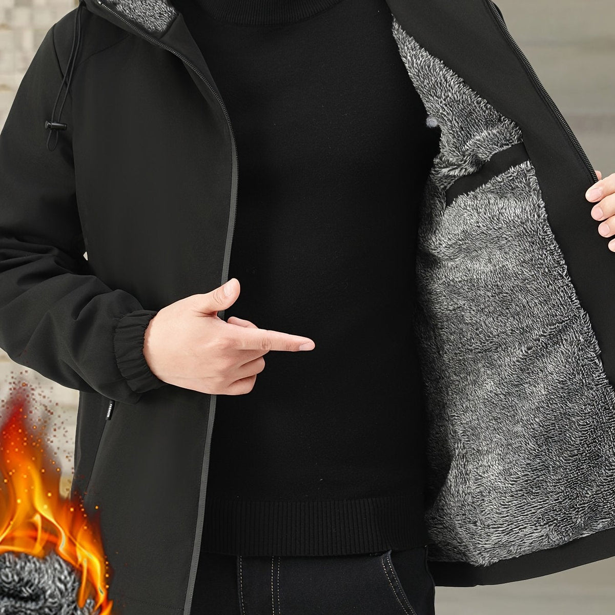 Full Zip Fleece Jacket for Men | Cosy Winter Style
