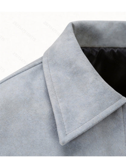 Classic Winter Jacket for Men | Lapel Collar Full Zip Autumn Layering