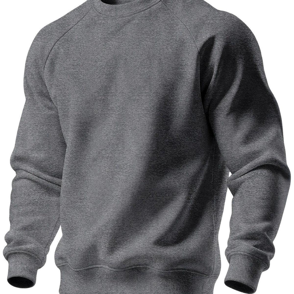 Everyday Sweatshirt for Men | Ribbed Crew Neck Autumn Layering