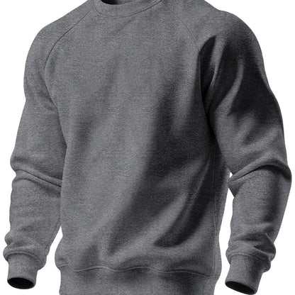 Everyday Sweatshirt for Men | Ribbed Crew Neck Autumn Layering