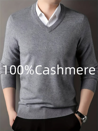 Insulated Sweater for Men | V Neck Lightweight Warm Winter Layer