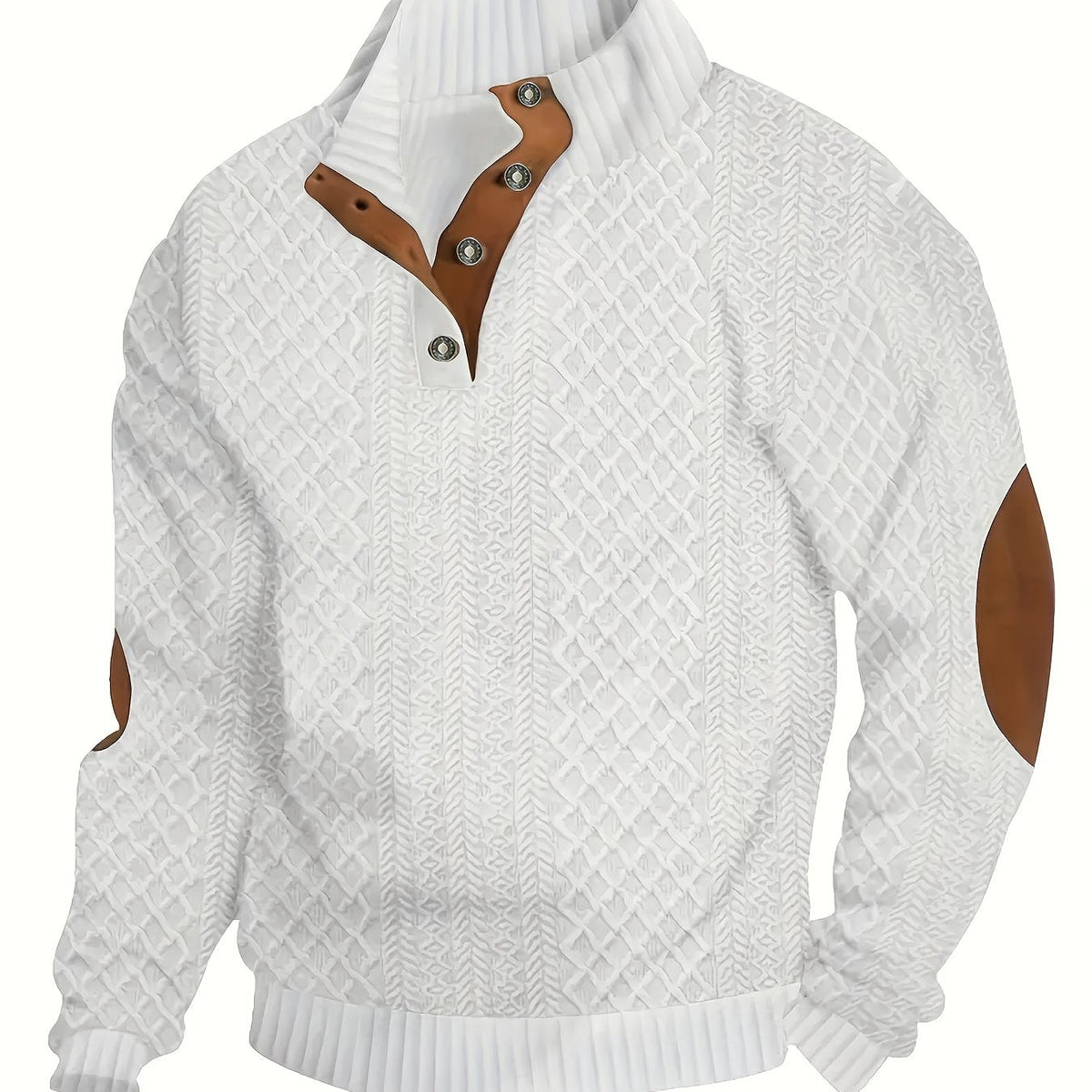 Oversized Sweater for Women | Button Front Funnel Neck Cold Weather Ready