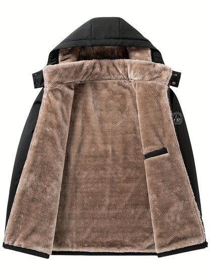 Hooded Quilted Jacket for Men | Side Zip Cold Weather Ready
