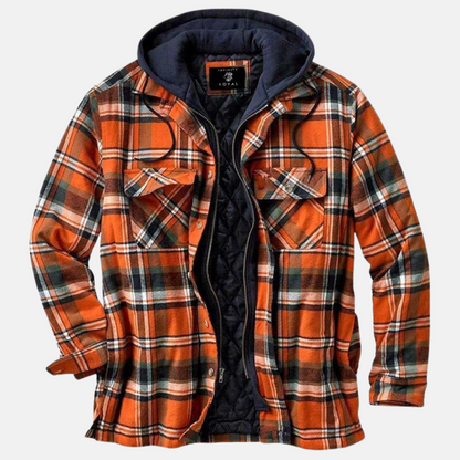 Hooded Quilted Jacket for Women | Button Front Warm Winter Layer
