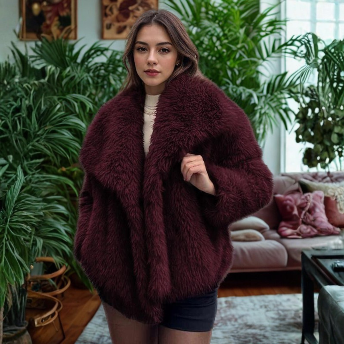 Black Warm Winter Coat for Women | Cold Weather Ready