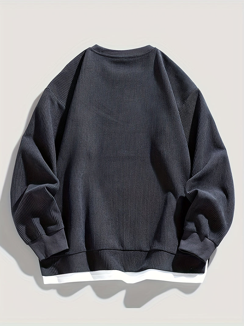 Oversized Sweatshirt for Men | Pull On Ribbed Fall & Winter 2026