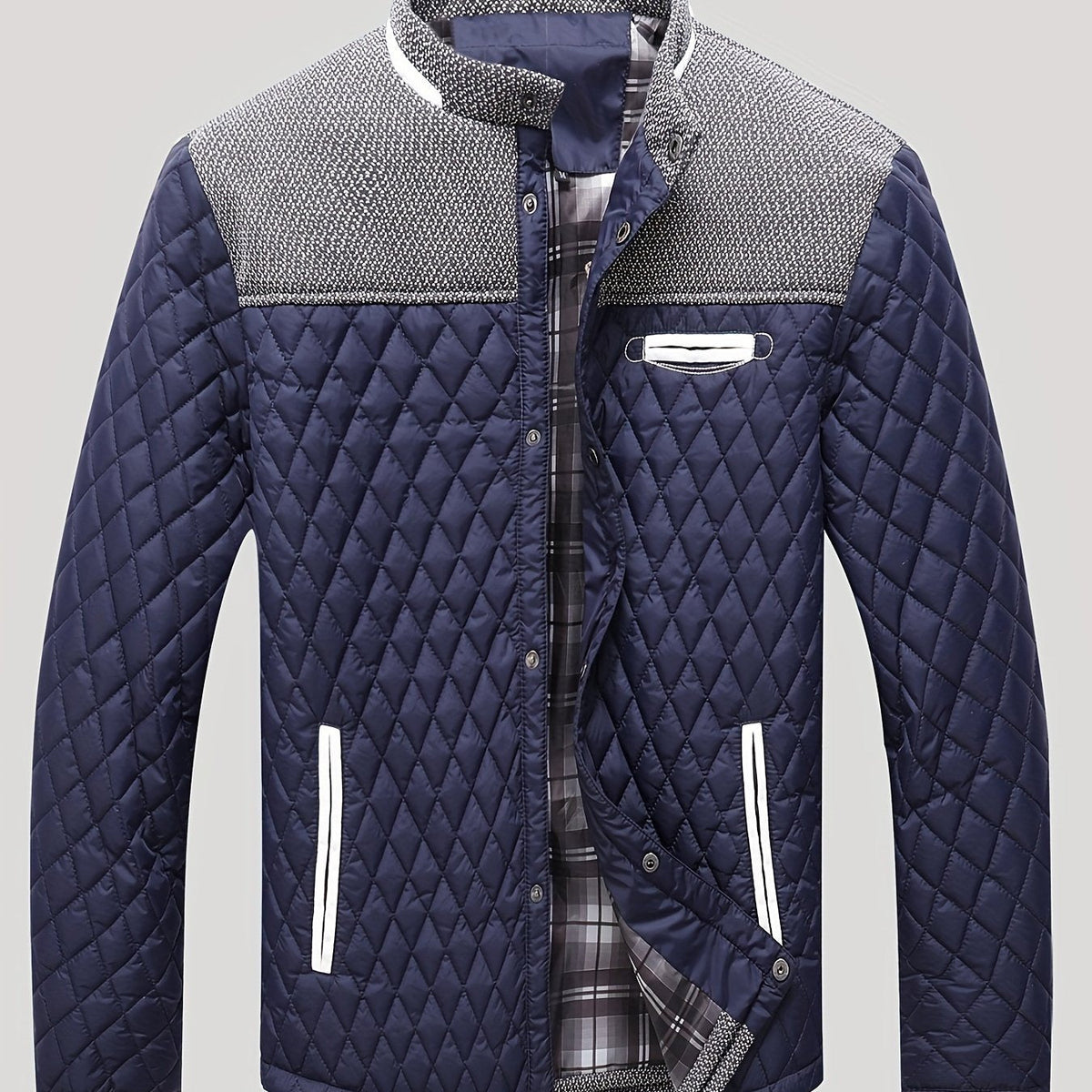 Lightweight Quilted Jacket for Men | Button Front Warm Winter Layer