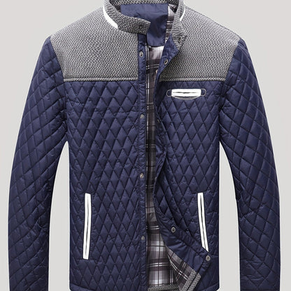 Lightweight Quilted Jacket for Men | Button Front Warm Winter Layer