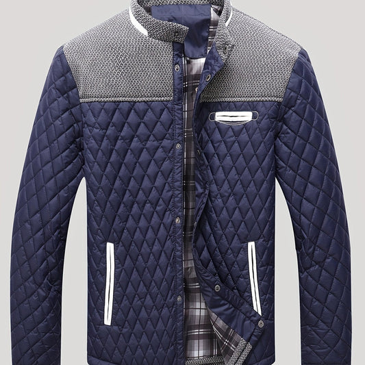 Lightweight Quilted Jacket for Men | Button Front Warm Winter Layer