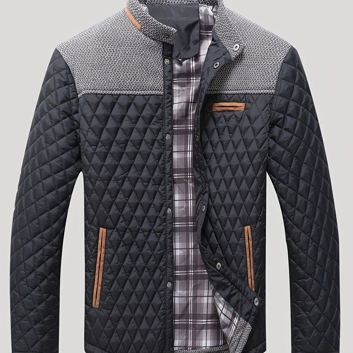 Lightweight Quilted Jacket for Men | Button Front Warm Winter Layer
