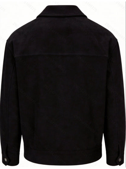 Classic Winter Jacket for Men | Lapel Collar Full Zip Autumn Layering